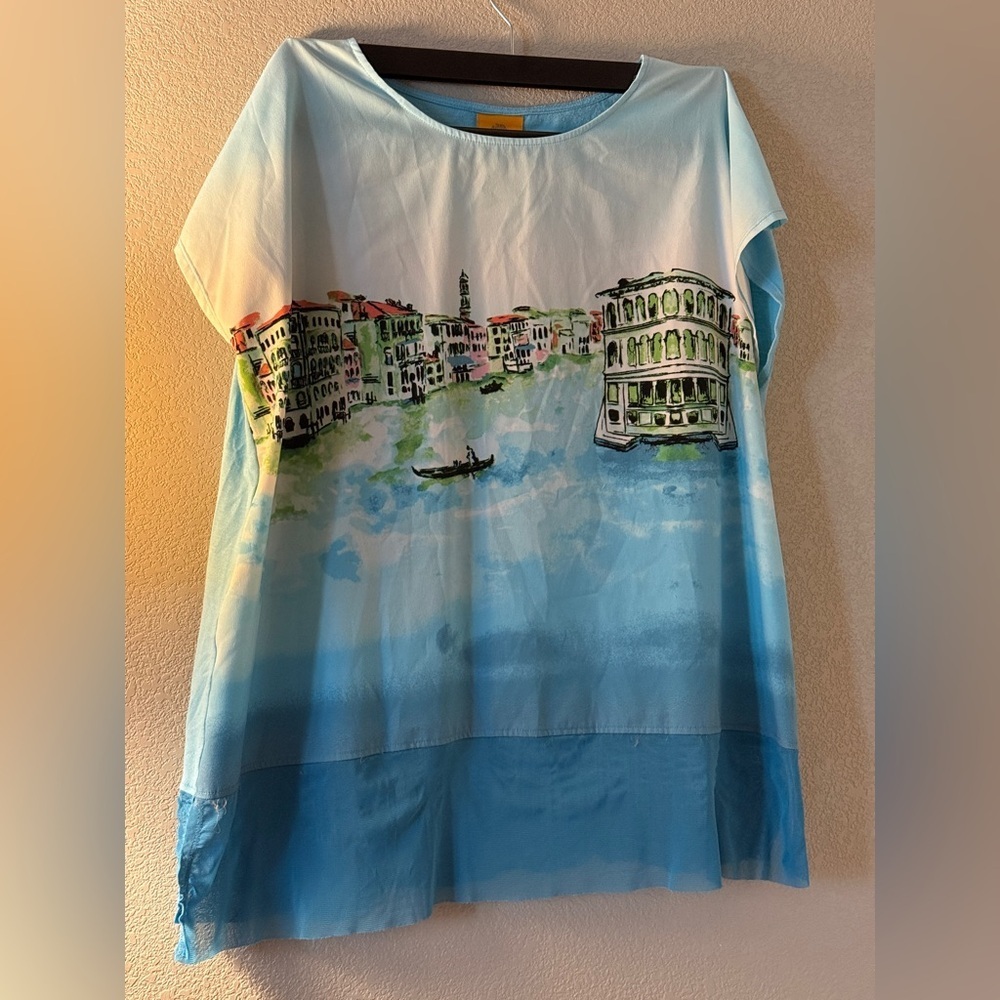 Ruby Rd. Scenic Blue Tunic - Picture 3 of 7